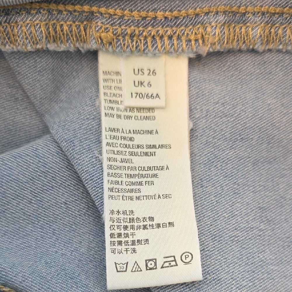 Free People Just Float On Flare Jeans Light Blue Wash Bell Bottom Size 26 Boho - Picture 10 of 13